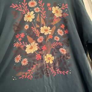 NATURAL LIFE Floral Tunic with Pink and Yellow Accents
